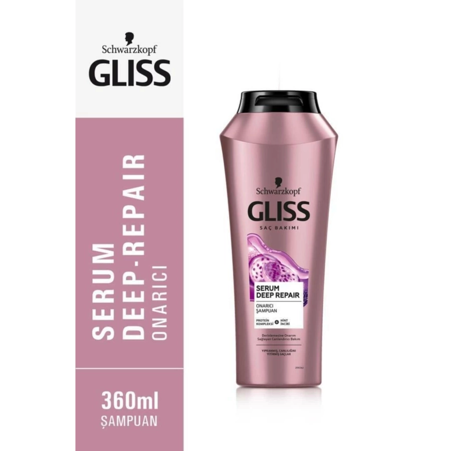 Schwarzkopf Gliss Serum Deep Repair Onarıcı Şampuan 360 Ml