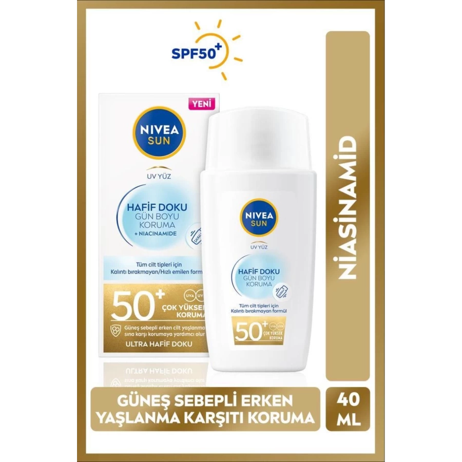 Nivea Sun Hafif Dokulu Güneş Koruyucu Yüz Kremi 40 Ml