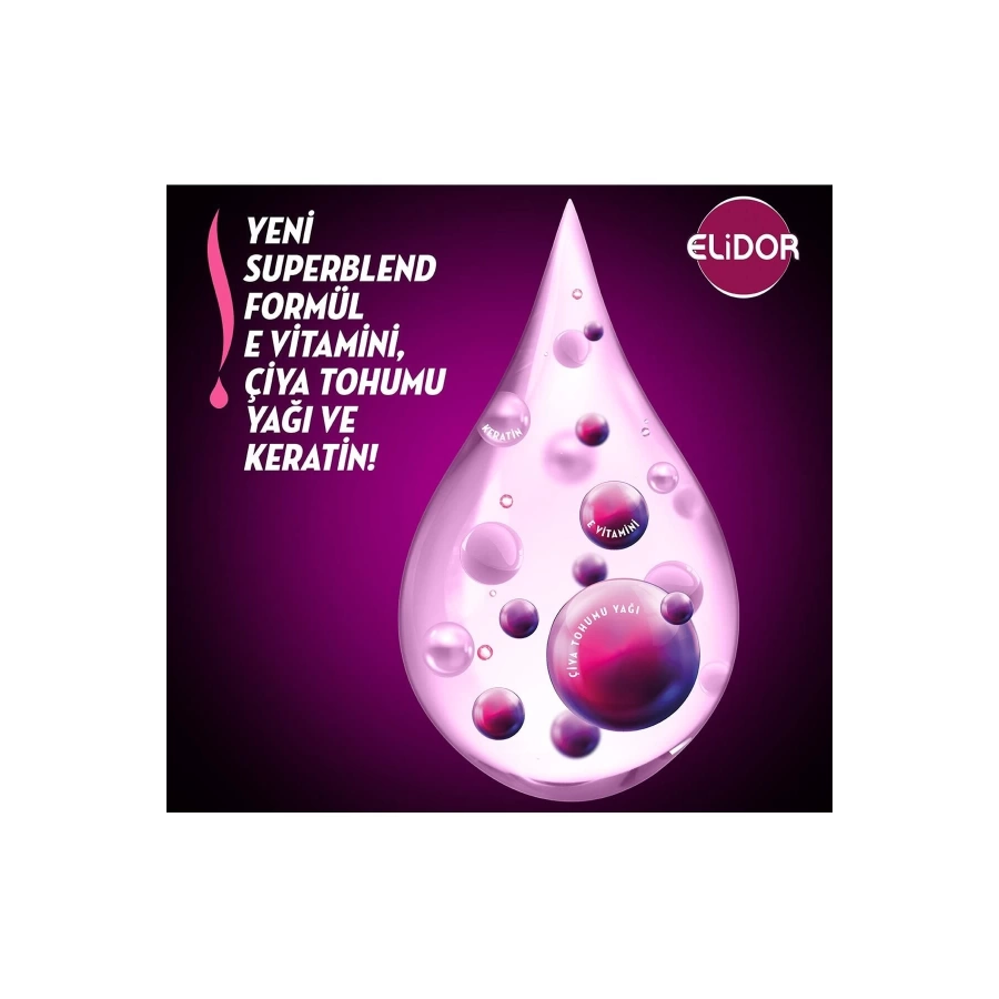 Elidor Superblend Serum Bakım Kremi Esmer Parlaklık E Vitamini Chia Tohumu Yağı Keratin 400 Ml