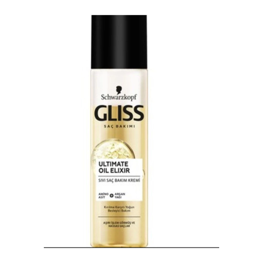 Gliss Ultimate Oil Elixir Besleyici Sıvı Saç Bakım Kremi Aminoasit Ve Argan Yağı 200 Ml