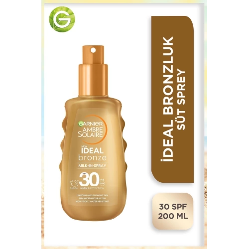 Garnier Ambre Solaire İdeal Bronzluk Güneş Koruyucu Sprey SPF30 150 Ml