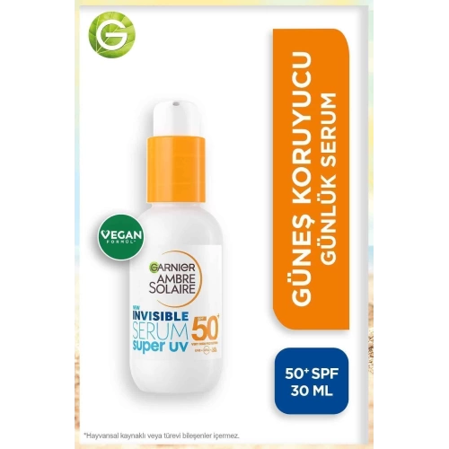 Garnier Ambre Solaire Invisible Spf50 Süper Uv Günlük Güneş Koruyucu Serum 30 ml