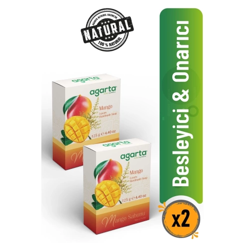 Agarta Doğal Anti Aging Mango Sabunu 125 Gr/ 2Adet