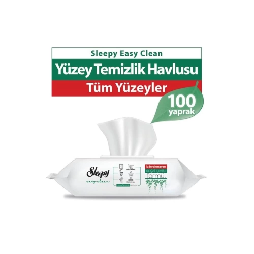 Sleepy Easy Clean Yüzey Temizlik Havlusu 100 Lü