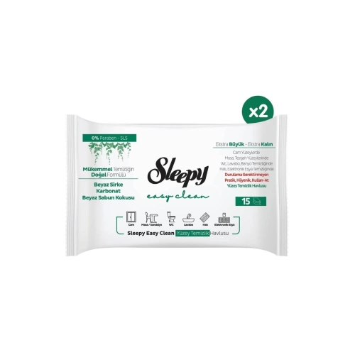 Sleepy Easy Clean Yüzey Temizlik Havlusu 15 Li