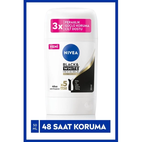 Nivea Kadın Stick Deodorant Black&White İnvisible 50 Ml