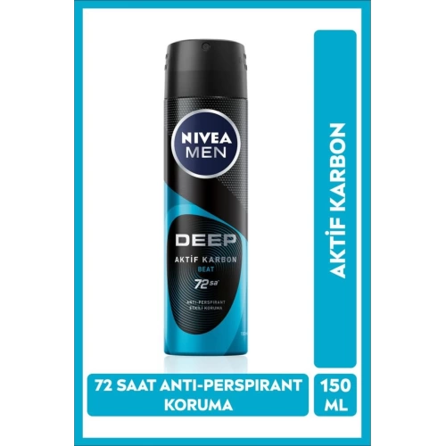 Nivea Men Erkek Sprey Deodorant Deep Beat 150 Ml