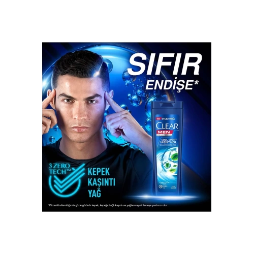 Clear Men Kepeğe Karşı Etkili Saç Bakım Şampuanı Cool Sport Menthol Ferahlatıcı Mentol 600 Ml