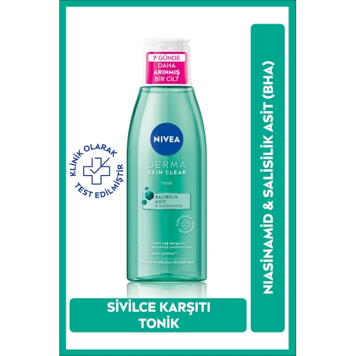 Nivea Derma Skin Clear Sivilce Karşıtı Niasinamid Ve Salisilik Asit Tonik 200 Ml