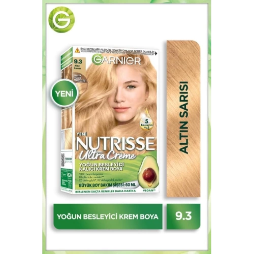 Garnier Nutrisse Yoğun Besleyici Kalıcı Krem Saç Boyası 9.3 Altın Sarısı