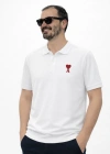 Beyaz Amr Premium %100 Pamuklu Polo Yaka T-Shirt