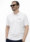 Beyaz Lfn Premium %100 Pamuklu Polo Yaka T-Shirt