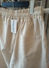 Ham Keten Krem Premium Kumaş Krem Boyfriend Kalıp Pantolon