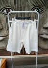 Beyaz Raşel Nefes Alan Kumaş Cepli Beli Lastikli Erkek Şort