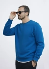 Mavi 3 İplik Şardonlu Premium Kumaş Sweat
