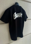 Siyah Kabartma Baskılı Marka Premium Yüksek Kalite Oversize T-Shirt
