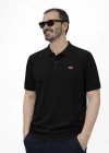 Siyah Lvs Premium %100 Pamuklu Polo Yaka T-Shirt