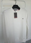 T.Hilfiger Beyaz Küçük Nakış Logo Detaylı Premium %100 Pamuklu Kumaş Uzun Kollu Sweat