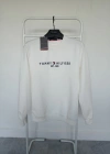 T.Hilfiger Beyaz Nakış Detaylı Premium %100 Pamuklu Kumaş Uzun Kollu Sweat