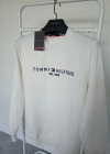 T.Hilfiger Beyaz Nakış Detaylı Premium %100 Pamuklu Kumaş Uzun Kollu Sweat