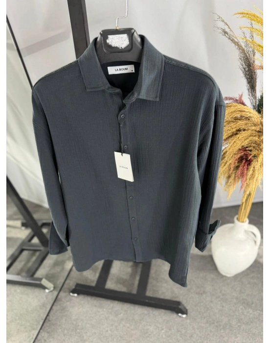 Füme İthal Premium Müslin Keten Kumaş Gömlek