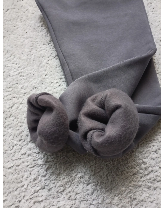 Antrasit Gri Premium 3 İplik Şardonlu Yüksek Kalite Lastik Paça Eşofman Altı