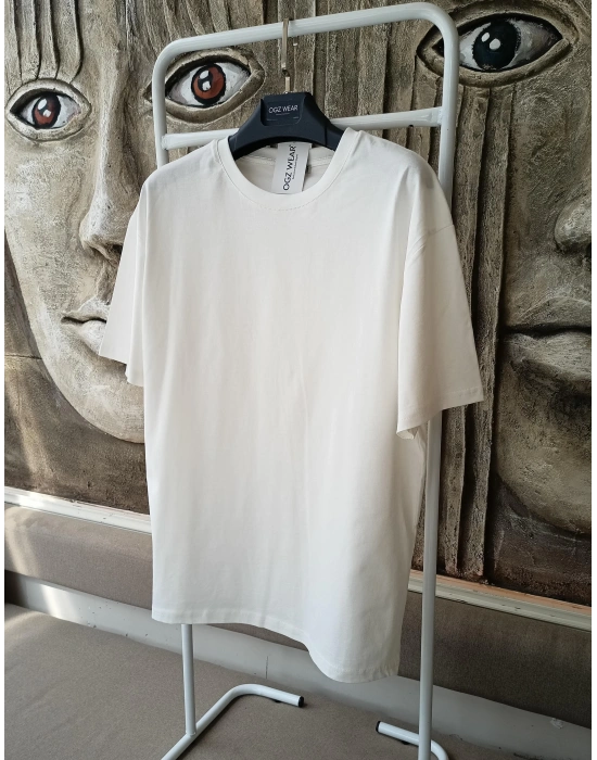 Beyaz Basic Premium Oversize T-Shirt