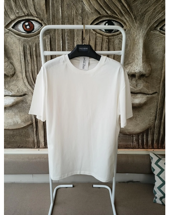 Beyaz Basic Premium Oversize T-Shirt