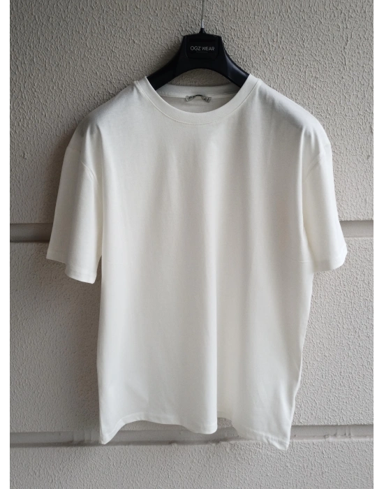 Beyaz Basic Premium Oversize T-Shirt