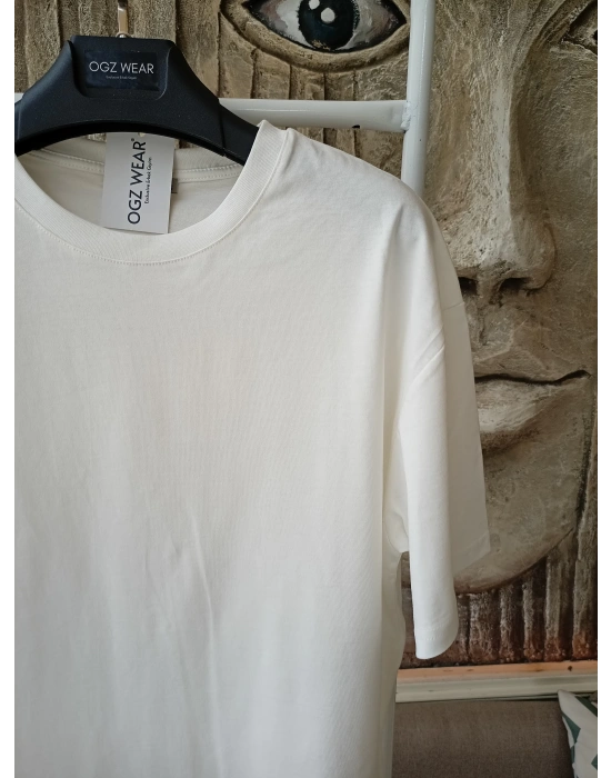 Beyaz Basic Premium Oversize T-Shirt