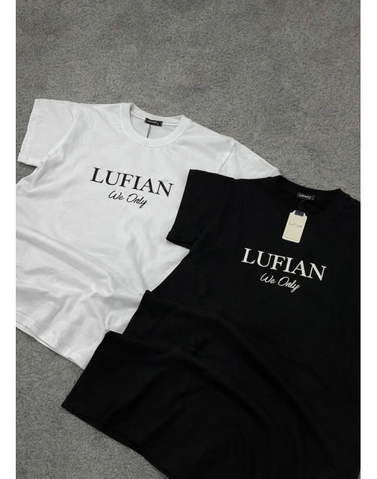 Beyaz Premium %100 Pamuklu Bisiklet Yaka T-Shirt