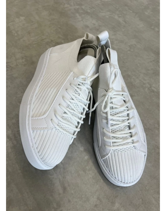 Beyaz Triko Ayakkabı