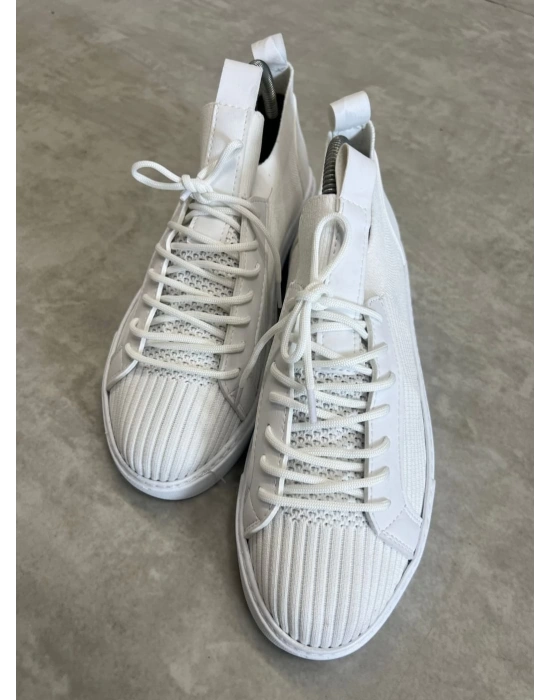 Beyaz Triko Ayakkabı