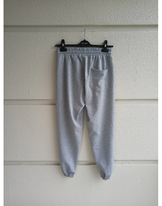 Karmelanj Gri Premium İki İplik Eşofman Altı