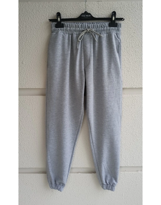 Karmelanj Gri Premium İki İplik Eşofman Altı