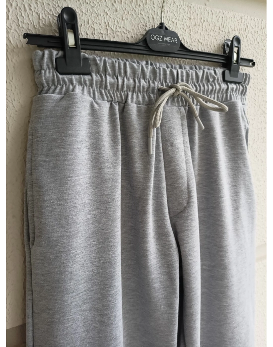 Karmelanj Gri Premium İki İplik Eşofman Altı