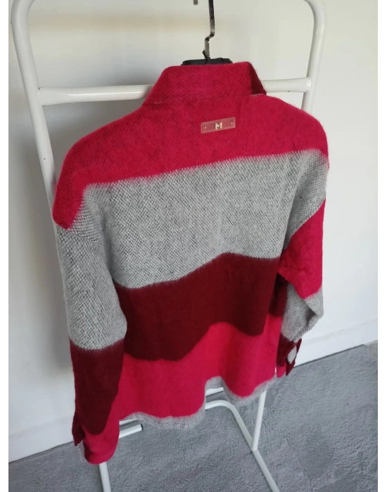 Kırmızı Gri Marrakech %100 Pamuklu Premium Oduncu Gömlek