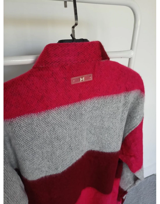 Kırmızı Gri Marrakech %100 Pamuklu Premium Oduncu Gömlek