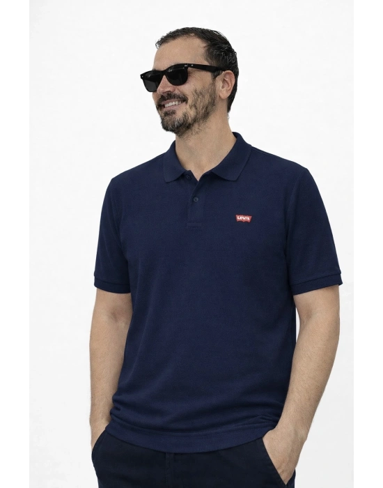 Lacivert Lvs Premium %100 Pamuklu Polo Yaka T-Shirt