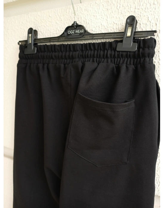 Siyah Premium İki İplik Eşofman Altı