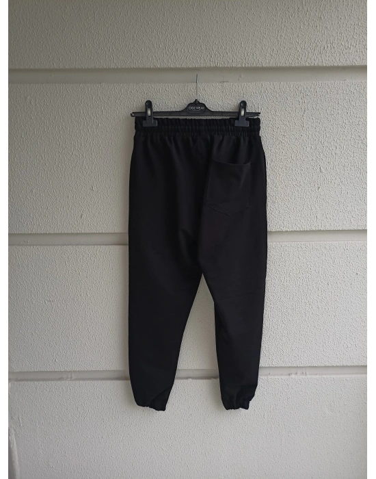 Siyah Premium İki İplik Eşofman Altı