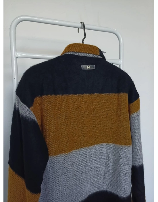 Gri Siyah Hardal Marrakech %100 Pamuklu Premium Oduncu Gömlek