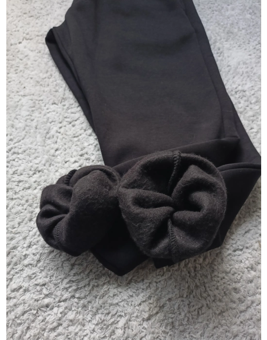 Siyah Gri Premium 3 İplik Şardonlu Yüksek Kalite Lastik Paça Eşofman Altı