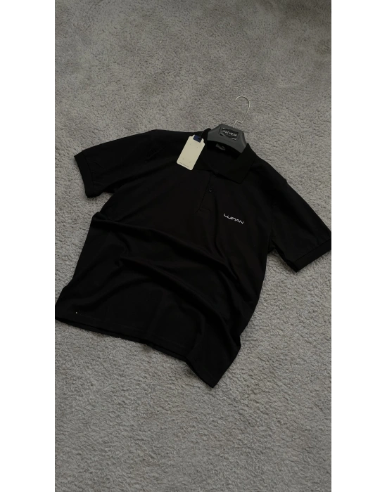 Siyah Lfn Premium %100 Pamuklu Polo Yaka T-Shirt
