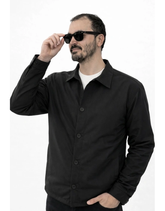 Siyah Zara Premium Bondit Kumaş İnce Düğme Detaylı Ceket