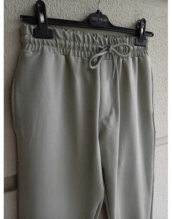 Yıkamalı Gri Premium İki İplik Eşofman Altı