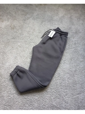 Antrasit Gri Premium 3 İplik Şardonlu Yüksek Kalite Lastik Paça Eşofman Altı