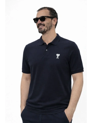 Lacivert Amr Premium %100 Pamuklu Polo Yaka T-Shirt