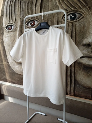 Beyaz Basic Cep Detaylı Premium Oversize T-Shirt
