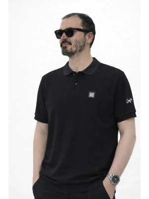 Siyah Lfn Premium Polo Yaka Tişört